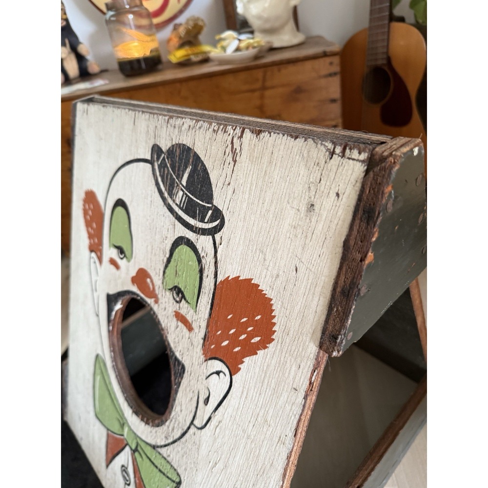 1950's Clown Bean Bag Toss Game Board, Carnival Game, Board Only - Picture 4 of 10